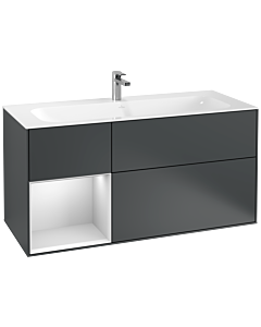 Villeroy und Boch Finion Villeroy und Boch Finion F060MTHG 119.6x59.1cm, shelf left white matt lacquer, midnight Blue Matt Lacquer