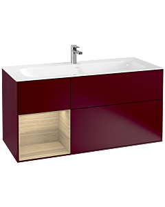 Villeroy und Boch Finion Waschtischunterschrank F060PCHB 119,6x59,1cm, Regal links Oak Veneer, Peony Matt