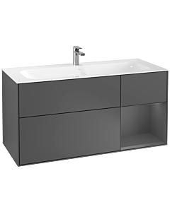 Villeroy und Boch Finion Villeroy und Boch F070GKGK 119,6x59,1cm, étagère à droite Anthracite mat, Anthracite mat