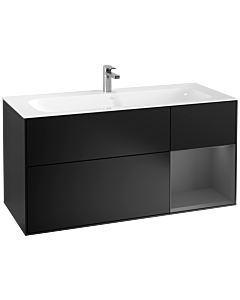 Villeroy und Boch Finion Villeroy und Boch F070GKPD 119,6x59,1cm, étagère droite anthracite mat, laqué noir mat