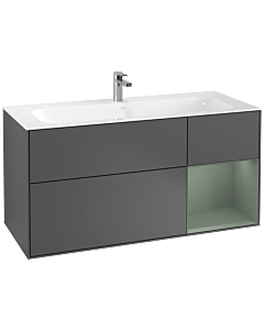 Villeroy und Boch Finion Villeroy und Boch F070GMGK 119,6x59,1cm, étagère à droite Olive Matt Lacquer , anthracite mat