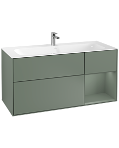Villeroy und Boch Finion Villeroy und Boch F070GMGM 119,6x59,1cm, étagère à droite Olive Matt Lacquer , Olive Matt Lacquer