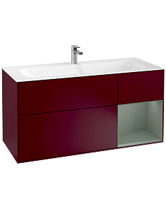Villeroy und Boch Finion Villeroy und Boch F070GMHB 119,6x59,1cm, étagère à droite Olive Matt Lacquer , Peony Matt