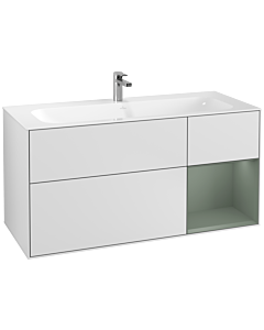 Villeroy und Boch Finion Villeroy und Boch F070GMMT 119,6x59,1cm, étagère à droite Olive Matt Lacquer , laqué blanc mat