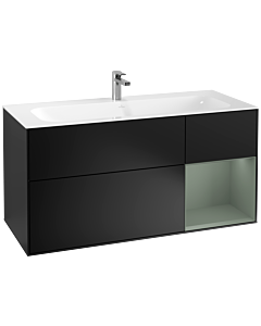 Villeroy und Boch Finion Villeroy und Boch F070GMPD 119,6x59,1cm, étagère à droite Olive Matt Lacquer , laqué noir mat