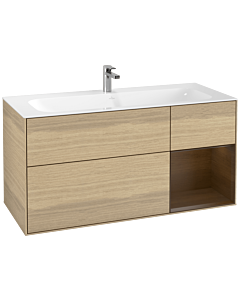 Villeroy und Boch Finion Villeroy und Boch F070GNPC 119.6x59.1cm, étagère droite placage noyer, Oak Veneer