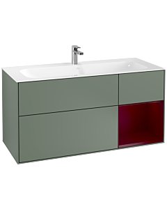Villeroy und Boch Finion Waschtischunterschrank F070HBGM 119,6x59,1cm, Regal rechts Peony, Olive Matt Lacquer