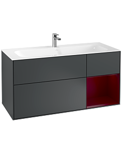 Villeroy und Boch Finion Waschtischunterschrank F070HBHG 119,6x59,1cm, Regal rechts Peony, Midnight Blue Matt Lacquer