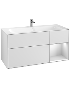 Villeroy und Boch Finion Waschtischunterschrank F070MTMT 119,6x59,1cm, Regal rechts White matt lacquer, White matt lacquer