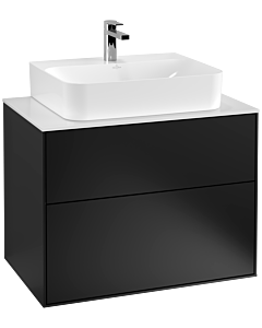 Villeroy & Boch Finion Unterschrank F09100PD 80x60,3x50,1cm, Black Matt Lacquer