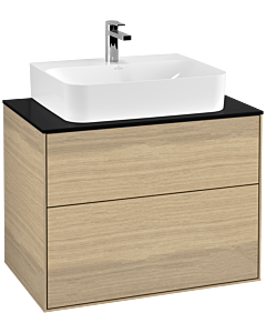 Villeroy und Boch Finion Villeroy und Boch Finion F09200PC 80x60.3x50.1cm, cover plate black matt, Oak Veneer