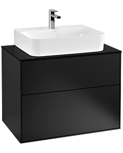 Villeroy & Boch Finion Unterschrank F09200PD 80x60,3x50,1cm, Black Matt Lacquer