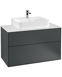 Villeroy und Boch Finion Villeroy und Boch F10100HG 100x60.3x50.1cm, plaque de finition blanc mat, Midnight Blue Matt Lacquer