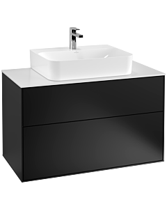 Villeroy & Boch Finion Unterschrank F10100PD 100x60,3x50,1cm, Black Matt Lacquer