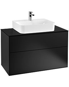 Villeroy & Boch Finion Unterschrank F10200PD 100x60,3x50,1cm, Black Matt Lacquer
