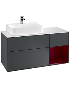 Villeroy und Boch Finion Villeroy und Boch Finion F151HBHG 120cm, cover plate white matt, shelf on the right Peony , midnight Blue Matt Lacquer
