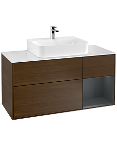 Villeroy und Boch Finion Villeroy und Boch Finion F171HGGN 120cm, cover plate white matt, shelf right Midnight Blue Matt Lacquer , Blue Matt Lacquer veneer