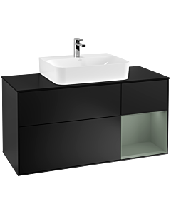 Villeroy und Boch Finion Villeroy und Boch Finion F172GMPD 120cm, cover plate black matt, shelf on the right Olive Matt Lacquer , black matt lacquer