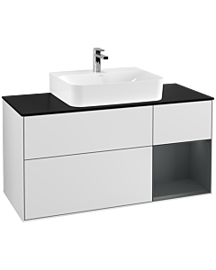 Villeroy und Boch Finion Villeroy und Boch Finion F172HGMT 120cm, cover plate black matt, shelf on the right Midnight Blue Matt Lacquer , white matt lacquer