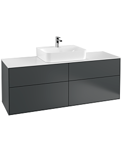 Villeroy und Boch Finion Villeroy und Boch F19100HG 160x60,3cm, plaque de finition blanc mat, Midnight Blue Matt Lacquer