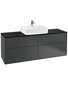 Villeroy und Boch Finion Villeroy und Boch Finion F19200HG 160x60.3cm, cover plate black matt, Midnight Blue Matt Lacquer