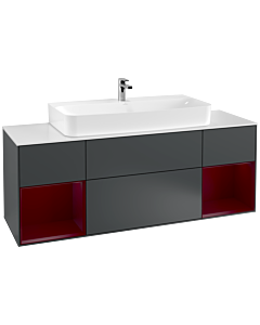 Villeroy und Boch Finion Villeroy und Boch Finion F211HBHG 160cm, cover plate white matt, shelves Peony matt lacquer, midnight Blue Matt Lacquer