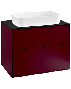 Villeroy und Boch Finion Villeroy und Boch F22200HB 80x60,3cm, plaque de finition noir mat, Peony Matt