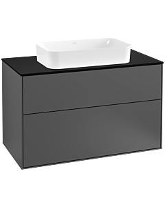 Villeroy und Boch Finion Villeroy und Boch F23200GK 100x60,3cm, plaque de finition noir mat, anthracite mat