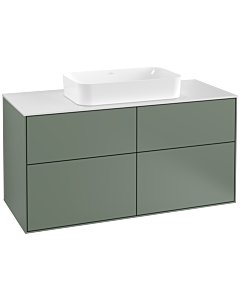 Villeroy und Boch Finion Villeroy und Boch F26100GM 120x60,3cm, plaque de finition blanc mat, Olive Matt Lacquer