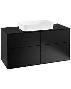 Villeroy und Boch Finion Villeroy und Boch F26200PD 120x60.3cm, plaque de finition noir mat, laqué noir mat