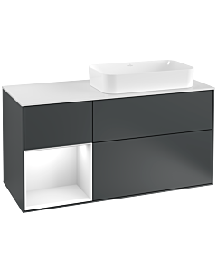 Villeroy und Boch Finion Villeroy und Boch Finion F271GFHG 120cm, cover plate white matt, shelf left Glossy white lacquer, Midnight Blue Matt Lacquer
