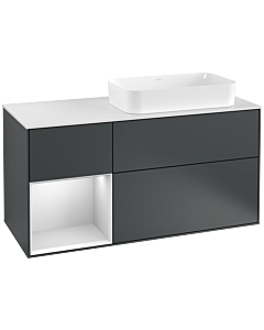 Villeroy und Boch Finion Villeroy und Boch Finion F271MTHG 120cm, cover plate white matt, shelf left white matt lacquer, midnight Blue Matt Lacquer
