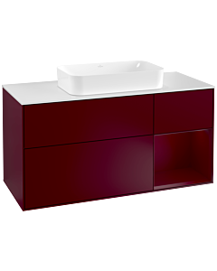 Villeroy und Boch Finion Villeroy und Boch Finion F301HBHB 120cm, cover plate white matt, shelf on the right Peony , Peony Matt