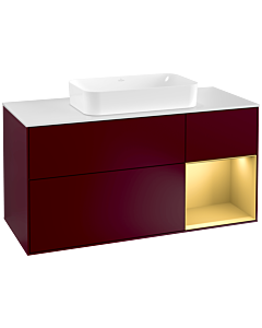 Villeroy und Boch Finion Villeroy und Boch Finion F301HFHB 120cm, cover plate white matt, shelf on the right gold matt, Peony Matt