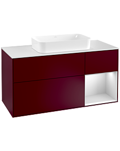 Villeroy und Boch Finion Villeroy und Boch Finion F301MTHB 120cm, cover plate white matt, shelf on the right white matt lacquer, Peony Matt