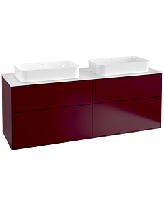 Villeroy und Boch Finion Waschtischunterschrank F31100HB 160x60,3cm, Abdeckplatte white matt, Peony Matt