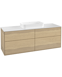 Villeroy und Boch Finion Waschtischunterschrank F32100PC 160x60,3cm, Abdeckplatte white matt, Oak Veneer
