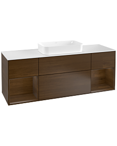 Villeroy und Boch Finion Villeroy und Boch Finion F331GNGN 160x60.3cm, cover plate white matt, shelves Walnut veneer, Walnut veneer
