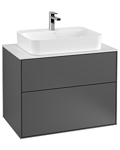 Villeroy und Boch Finion Villeroy und Boch Finion F34100GK 80x60.3cm, cover plate white matt, anthracite matt