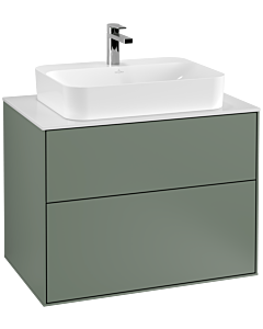 Villeroy und Boch Finion Villeroy und Boch F34100GM 80x60,3cm, plaque de finition blanc mat, Olive Matt Lacquer