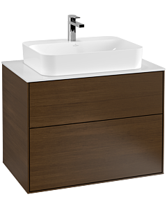 Villeroy und Boch Finion Villeroy und Boch Finion F34100GN 80x60.3cm, cover plate white matt, walnut veneer