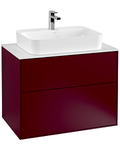 Villeroy und Boch Finion Waschtischunterschrank F34100HB 80x60,3cm, Abdeckplatte white matt, Peony Matt