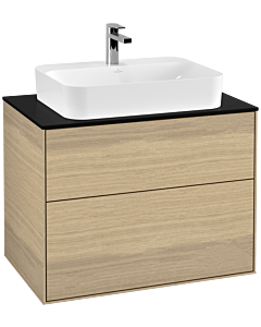 Villeroy und Boch Finion Villeroy und Boch F34200PC 80x60,3cm, plaque de finition noir mat, Oak Veneer