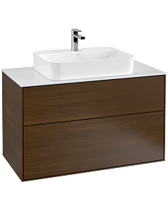 Villeroy und Boch Finion Villeroy und Boch Finion F35100GN 100x60.3cm, cover plate white matt, walnut veneer