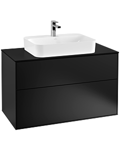 Villeroy und Boch Finion Villeroy und Boch Finion F35200PD 100x60.3cm, cover plate black matt, black matt lacquer
