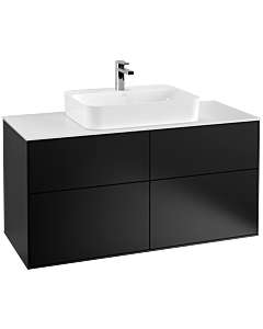 Villeroy und Boch Finion Villeroy und Boch Finion F38100PD 120x60.3cm, cover plate white matt, black matt lacquer