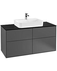 Villeroy und Boch Finion Villeroy und Boch Finion F38200GK 120x60.3cm, cover plate black matt, anthracite matt