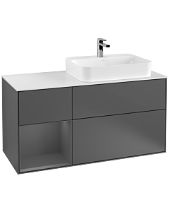 Villeroy und Boch Finion Villeroy und Boch Finion F391GKGK 120cm, cover plate white matt, shelf left anthracite matt, anthracite matt