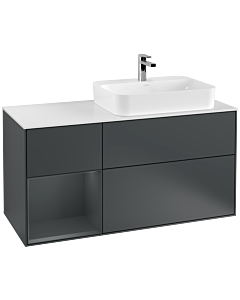 Villeroy und Boch Finion Villeroy und Boch Finion F391HGHG 120cm, cover plate white matt, shelf left Midnight Blue Matt Lacquer , Midnight Blue Matt Lacquer