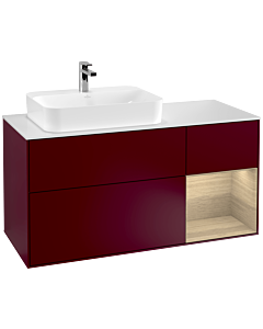Villeroy und Boch Finion Villeroy und Boch Finion F401PCHB 120cm, cover plate white matt, shelf on the right Oak Veneer , Peony Matt